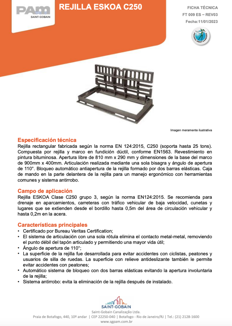 REJILLA ESKOA C250